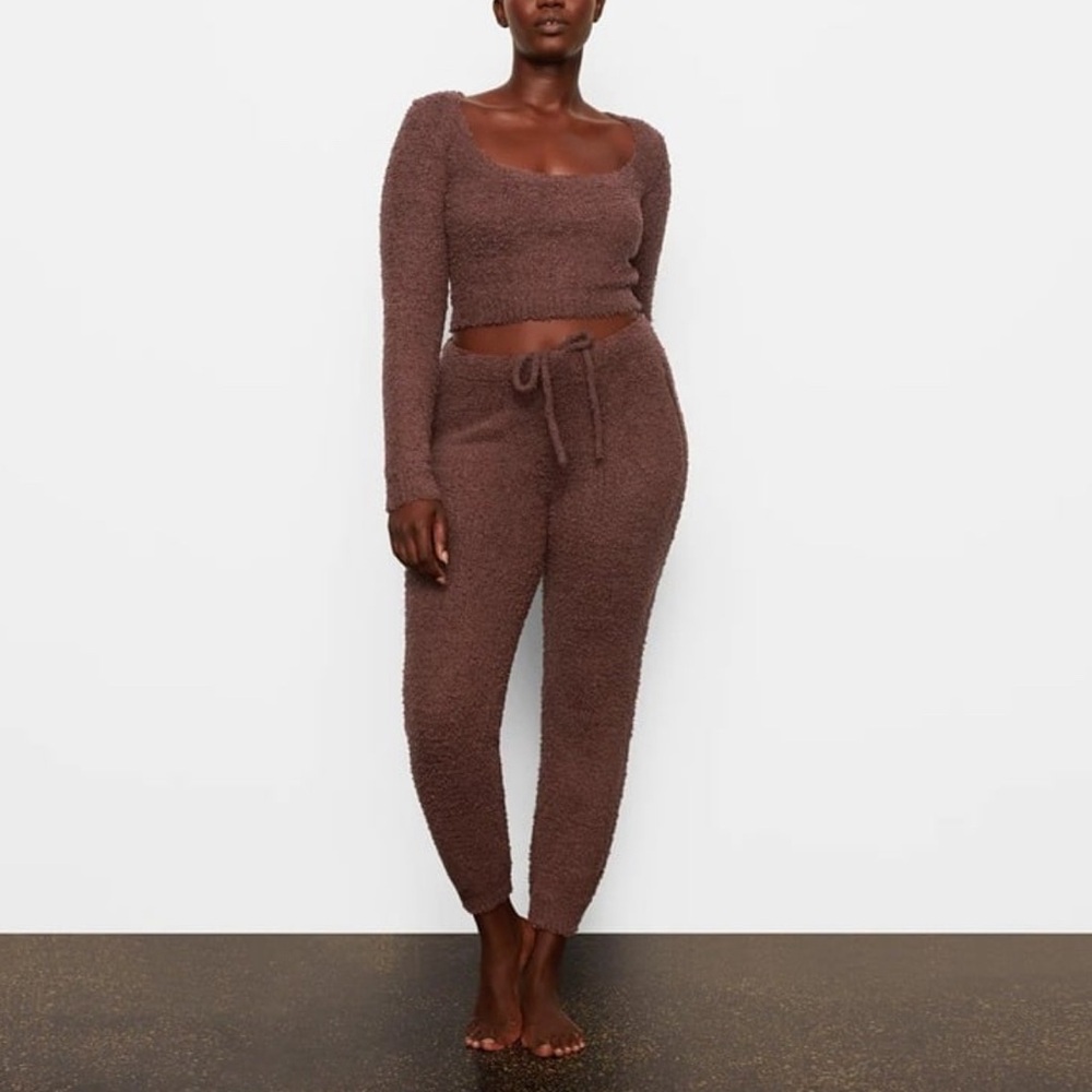 SKIMS NWT Cozy Knit Drawstring Legging Garnet Womens XXS/XS
